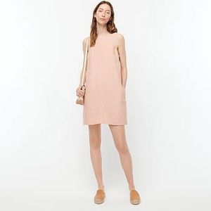 J Crew Button Back Linen Shift Dress